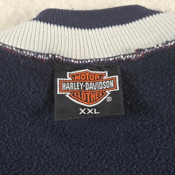 Harley-Davidson Original American Riders Sweatshirt XXL Navy Maroon 90s Style R. - Picture 9 of 9